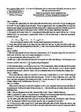Đề thi tuyển sinh vào Lớp 10 THPT Chuyên môn Hóa học - Năm học 2016-2017 - Sở giáo dục và đào tạo Vĩnh Phúc (Có đáp án)